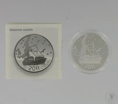 Hopeinen juhlaraha, Itämeren suojelu, 20 euroa, 925,  Paino: 33,6 g