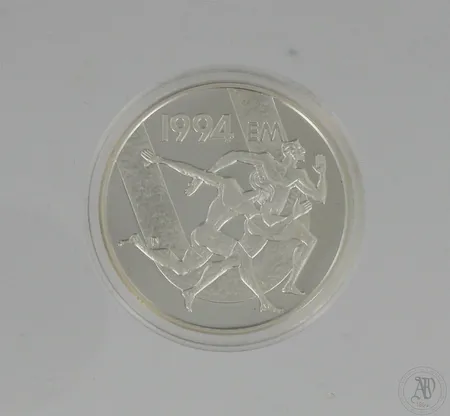 Hopeinen juhlaraha, EM 1994, 100 mk, 925, Paino: 24 g
