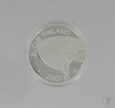 Hopeinen juhlaraha, Aino Ackte, 100mk, 925,  Paino: 31,2 g