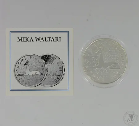 Hopeinen juhlaraha, Mika Waltari, 10 euroa, 925,  Paino: 25,5 g