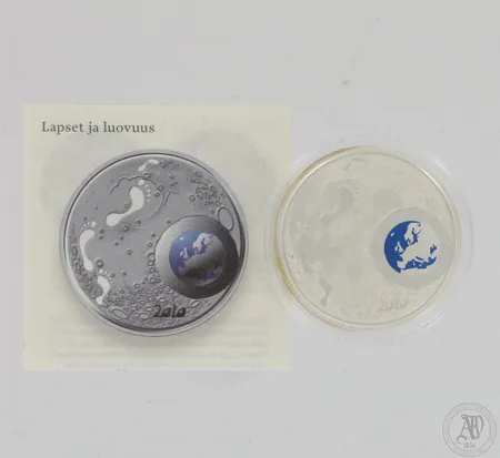 Hopeinen juhlaraha, Lapset ja luovuus, 20euroa, 925,  Paino: 33,6 g