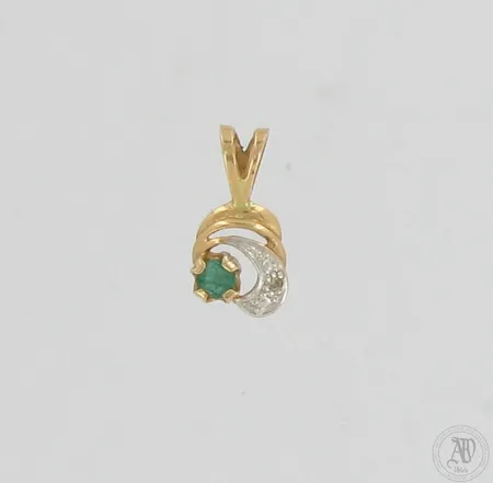 Kiviriipus timantilla 0.005ct, korkeus 13mm, 585br,  Paino: 0,5 g