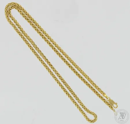 Wheat-kaulaketju, pituus 60mm, leveys 2,9mm, 585,  Paino: 10,7 g