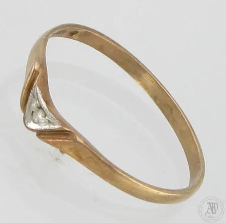 Timanttisormus 1xn.0.01ct, koko 18¼, 585,  Paino: 1 g