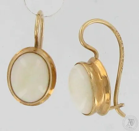 Opaali-korvakorut, korkeus 15mm, 585br,  Paino: 1,7 g