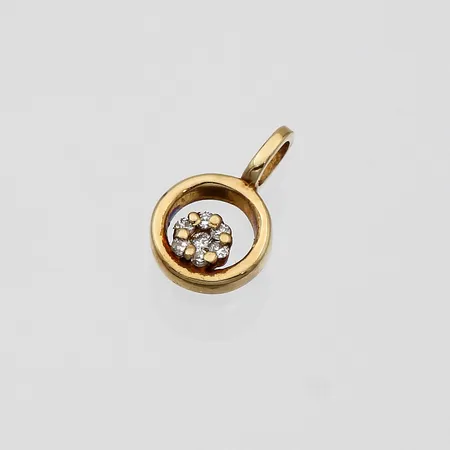 Timanttiriipus 1xn0.02 ja 5xn.0.01ct, korkeus 12mm, 585,  Paino: 0,6 g
