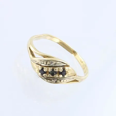 Viallinen Kivisormus timanteilla 2xn0.005ct, 585br,  Paino: 1,9 g