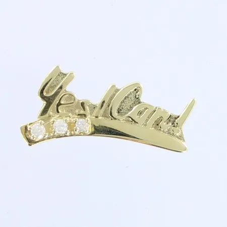 Timanttipinssi 3x0.02ct, leveys 20mm, 585br, ei taustaa,  Paino: 1,5 g