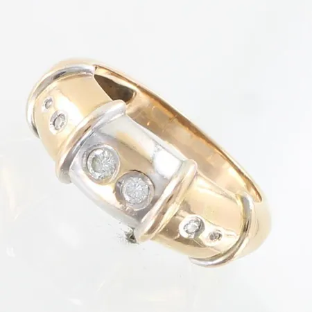 Timanttisormus 2xn.0.005ct, 2xn.0.02ct ja 2xn0.05ct, koko 18, 585,  Paino: 5,2 g