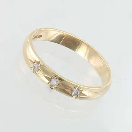 Timanttisormus 3xn.0.01ct, koko 18¼, 585,  Paino: 3,1 g