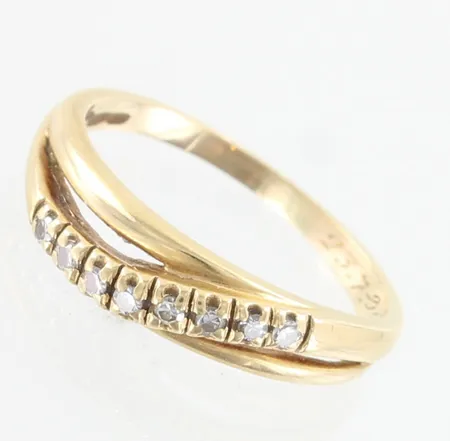 Timanttisormus 8xn.0.005ct, koko 15¾,  Paino: 2,3 g