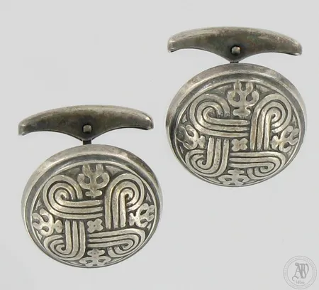 Kalvosinnapit Kalevala Koru, Hannunvaakuna, Ø 20mm, 925br,  Paino: 10,5 g