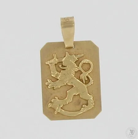 Leijona-riipus, korkeus 22mm, 585,  Paino: 1,5 g