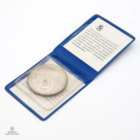 Juhlaraha, Urho Kekkonen 1975, nimellisarvo 10 mk,  Paino: 23,5 g