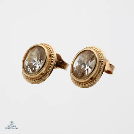 Kivikorvakorut, korkeus 11mm, 585br,  Paino: 1,6 g