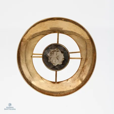 Kivirintaneula, Ø 41mm, tekijä: Viljo Niiniviita, vuodelta 1965, 585br,  Paino: 6 g