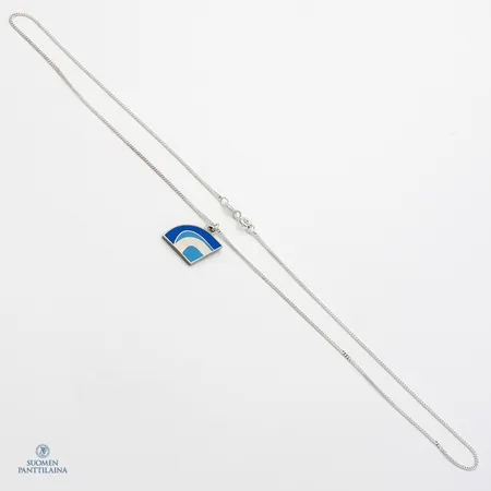 Panssarikaulaketju, pituus 45cm, 925, metalliriipus korkeus 18mm,  Paino: 1,8 g