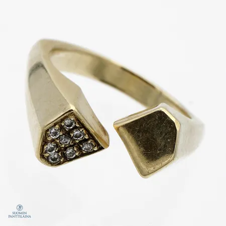 Timanttisormus 8xn.0.01ct, koko 17, 585,  Paino: 10,8 g