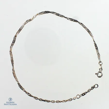 Nilkkaketju, pituus 24-26cm, 925,  Paino: 2,2 g