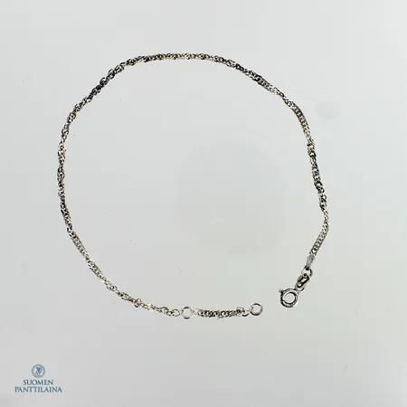 Nilkkaketju, pituus 24-26cm, 925,  Paino: 2,3 g