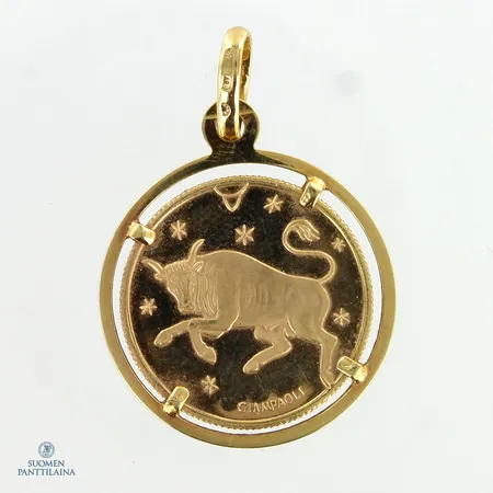Horoskooppiriipus, korkeus 30mm, 585,  Paino: 4,2 g