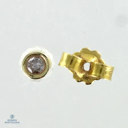Timanttikorvakoru 1xn0.03ct, Ø 3,5mm, 750,  Paino: 0,5 g