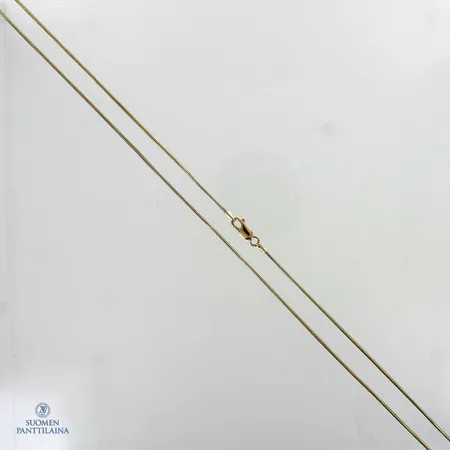 Käärmekaulaketju, pituus 65cm, pieniä käytön jälkiä, 585,  Paino: 6,1 g