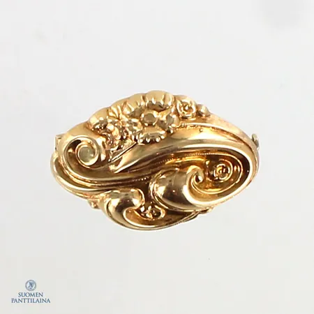 Kuvioitu rintaneula, mitat 18x25.4mm, 585,  Paino: 3 g