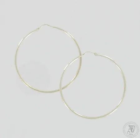 Korvarenkaat, Ø 50mm, 925,  Paino: 5,4 g