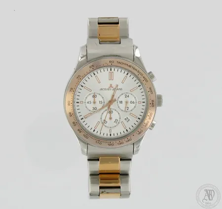 Teräsrannekello, Jacques Lemans, taulun Ø 43mm, pieniä käytön jälkiä, quartz