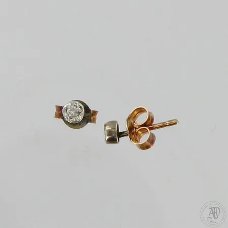 Timanttikorvanapit 2xn.0.005ct, 585,  Paino: 0,4 g