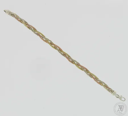 Ranneketju, pituus 185mm, leveys 6mm, 925,  Paino: 5,9 g