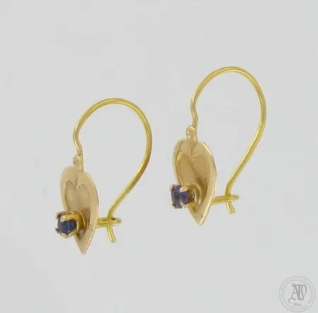 Kivikorvakorut, korkeus 18mm, 585br,  Paino: 0,9 g