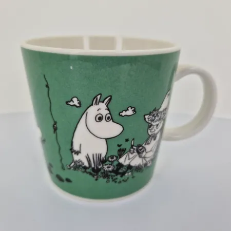 Muumimuki, Ongella, Tummanvihreä 1991  1996, pieniä kolhuja pinnassa. 