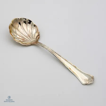 Sokerilusikka, Chippendale, pituus 117mm, 830,  Paino: 15,7 g
