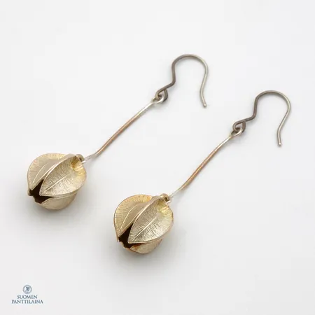 Korvakorut, Kalevala Koru, Lumikukka, korkeus 60mm, 925, Paino: 8,5 g