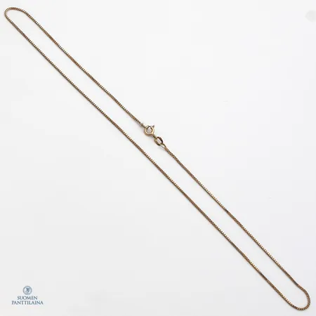 Venetsia-kaulaketju, pieniä käytön jälkiä, pituus 42,5cm, leveys 0,8mm, 585,  Paino: 2,6 g
