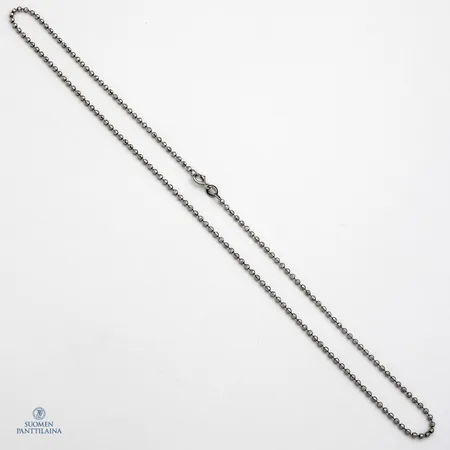 Kaulaketju, pituus 46,5cm, 585 valkokulta,  Paino: 4,8 g