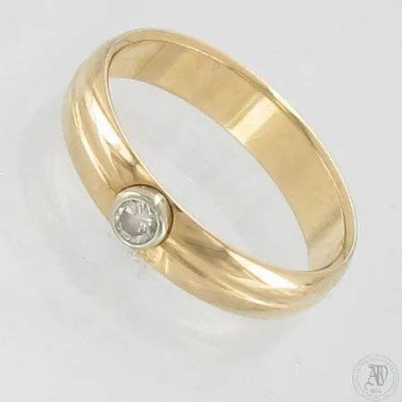 Timanttisormus 1xn.0.08ct, koko 16¼, 585,  Paino: 2,7 g