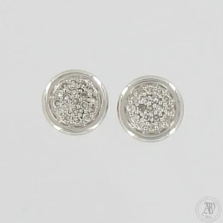 Timanttiikorvakorut 38xn.0.005ct, Ø 7mm, 585 valkokulta,  Paino: 1,3 g