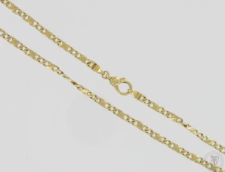Kaulaketju, pituus 42cm, leveys 4-10mm, 585,  Paino: 15,8 g