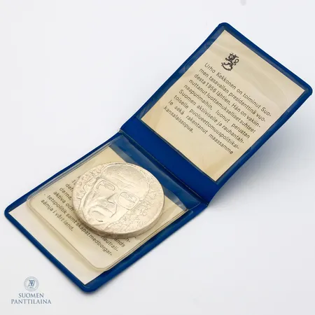 Juhlaraha, Urho Kekkonen 1975, nimellisarvo 10 mk, 500, Paino: 23,7 g