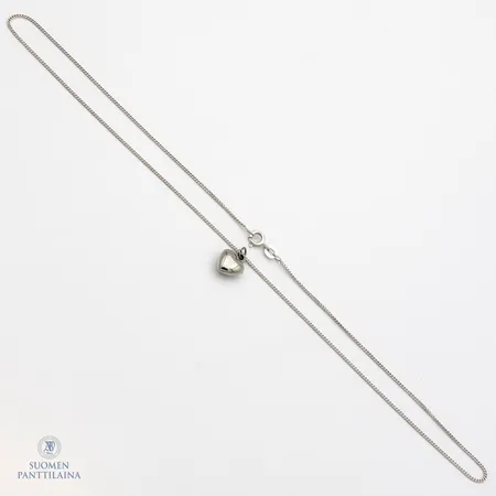 Kaulakoru, ketjun pituus 45cm, riipuksen korkeus 15mm, 925,  Paino: 2,2 g