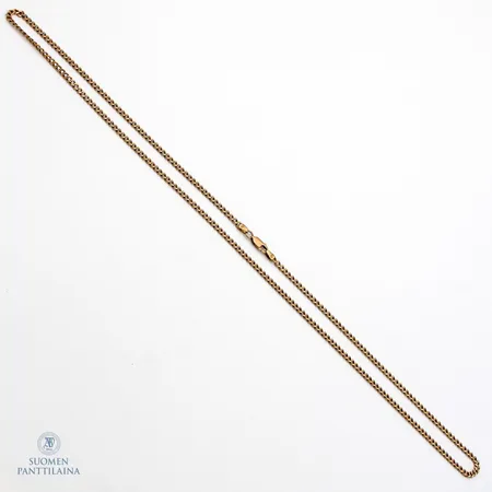 Panssarikaulaketju, pituus 61cm, lukko viallinen, 585, Paino: 11,7 g