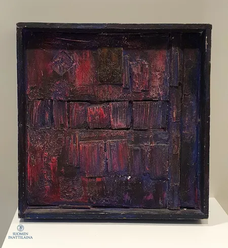 Taulu, sekatekniikka, tekijä Asko Laine, teos Revontulet 02, mitat 35x37cm. Tekijänoikeuslain mukainen jälleenmyyntikorvaus 5%, johon lisäämme voimassa olevan alv:n mikäli viimeinen huutohinta ylittää 255,00 euroa.