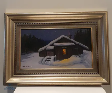 Öljyväri-maalaus, signeeruas Ari H. Rantala -11, mitat 40x22cm. Tekijänoikeuslain mukainen jälleenmyyntikorvaus 5%, johon lisäämme voimassa olevan alv:n mikäli viimeinen huutohinta ylittää 255,00 euroa.
