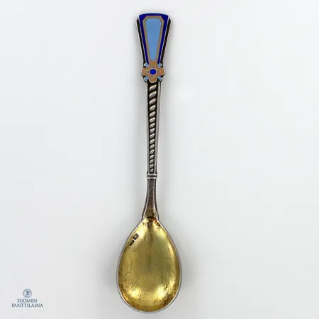 Emaloitu sokerilusikka, pituus 133mm, 916,  Paino: 24,7 g