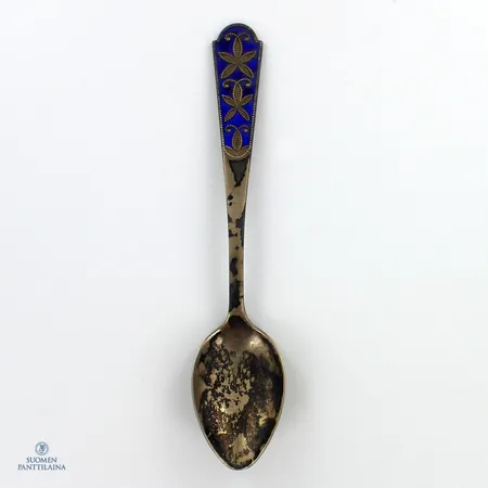 Emaloitu lusikka, pituus 144mm, 875,  Paino: 22,5 g