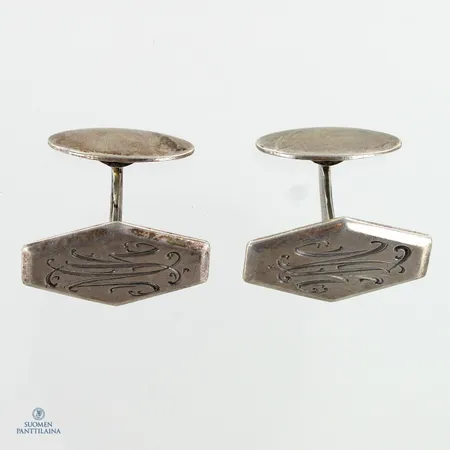 Kuvioidut kalvosinnapit, mitat 23x16mm, 813br,  Paino: 11,9 g