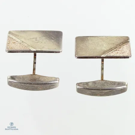 Kuvioidut kalvosinnapit, kaiverrettu, mitat 20x1022mm, 925br,  Paino: 8,7 g